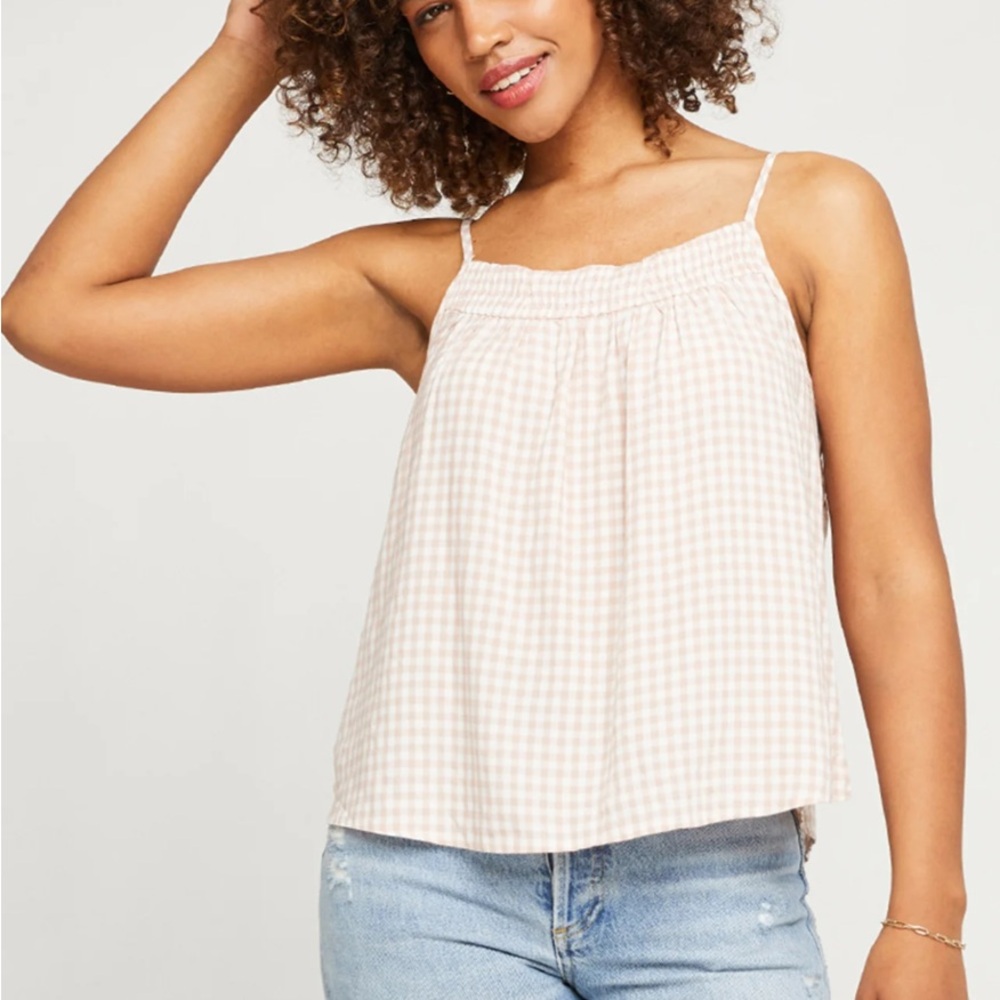 GENTLE FAWN Gingham Spaghetti Strap Top